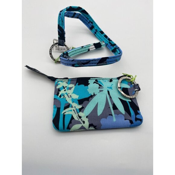 Vera Bradley Womens Zip ID Case & Lanyard Camofloral Key Ring & ID Clip 3296 - Picture 5 of 6